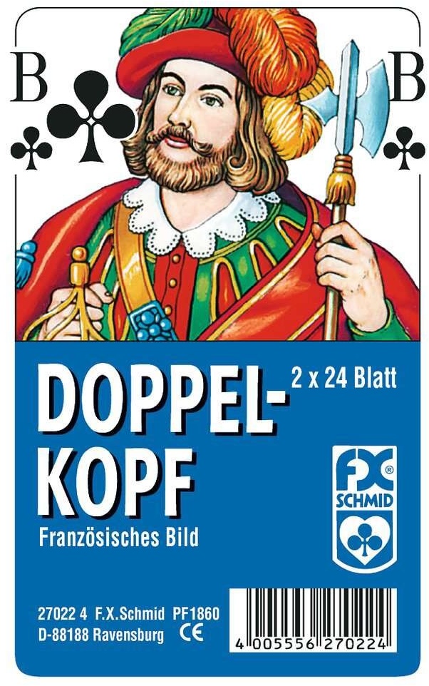 Ravensburger Kartenspiel Doppelkopf, Französisches Bild, in Klarsicht-Box
