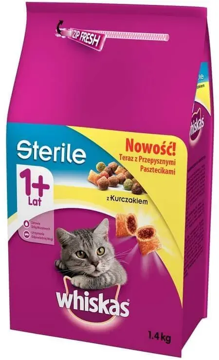 WHISKAS Steril Adult Sterilisiert mit Huhn 1.4kg