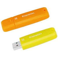 Espeon 2 Stück, 64 GB, USB 3.1, USB-Stick, Gummischalenschutz, Farbe: Vibrant - Orange, Gelb