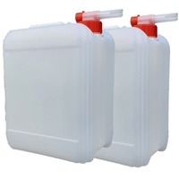 2x5 Liter Wasserkanister +AUSGIEßER Kanister Wasserbehälter Camping Desinfektion