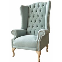 JVmoebel Ohrensessel Ohrensessel Sessel Design Polster Weiß Couch Chesterfield Textil Neu (Ohrensessel), Made In Europe weiß