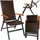 Tectake Rattanstuhl Canberra Klappstuhl 58 x 72 x 108 cm braun 1 St.