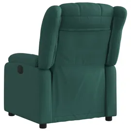 vidaXL Relaxsessel Dunkelgrün Stoff 92 x 98 x 0 cm Grün mit Liegeposition