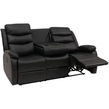 MCW Kinosessel O62 Kunstleder 75 x 100 x 90 cm Schwarz mit Liegefunktion