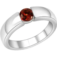 Jamelli Ring 925/- Sterling Silber Granat dunkelrot 056 (17,8) Damen
