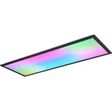 Trio Reality Leuchten LED Deckenleuchte Beta R67668032, Schwarz matt, CCT einstellbare Lichtfarbe Nachtlicht 80cm