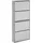 vidaXL Schuhschrank mit Spiegel 63 x 134 x 17 cm grau / grau