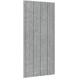 vidaXL Dachpaneel 12 Stk. 100 x 45 cm verzinkter Stahl silber