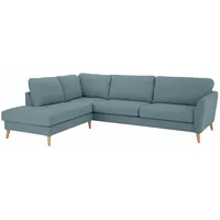 Home Affaire Ecksofa »MARSEILLE 278/202 cm, L-Form, Ottom. rechts/links«, mit Massivholzbeinen aus Eiche, verschiedene Bezüge und Farbvarianten grün