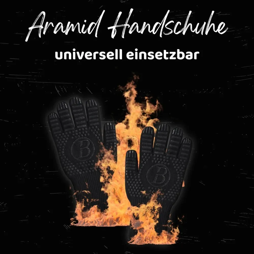 Grillhandschuhe, Aramid All-Black