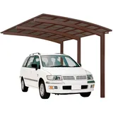 Ximax Carport Portoforte Typ 110 Mattbraun XL 301 x 495 cm Sonderfertigung