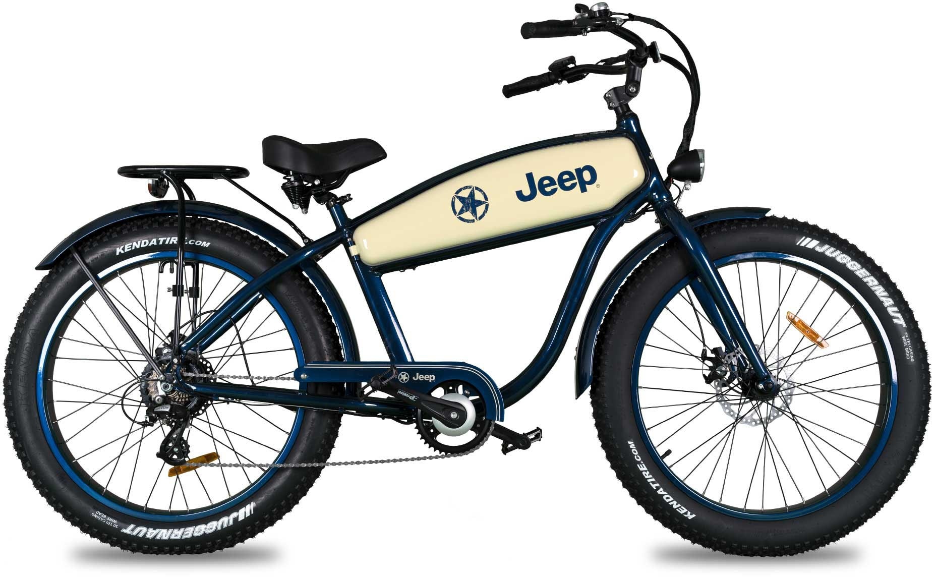 E-Bike JEEP E-BIKES "CR 7005" E-Bikes Gr. 46 cm, 26 Zoll (66,04 cm), blau E-Bikes