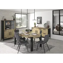 Gami Vitrine Cork 112 x 45 x 160 cm Schwarz