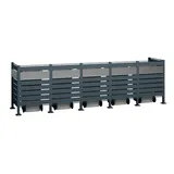 Westmann Mülltonnenbox Planum für 5 x 240 l 400 x 80 x 120 cm anthrazit mix