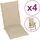 vidaXL Hochlehner Auflage 120 x 50 x 3 cm beige 4 St.