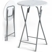 CASARIA Stehtisch Bartisch Ø 60 x 110 cm Weiß