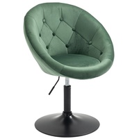 SVITA Chesterfield-Sessel HAVANNA, Retro-Design, Tellerfuß, stufenlos höhenverstellbar, Dunkelgrün grün