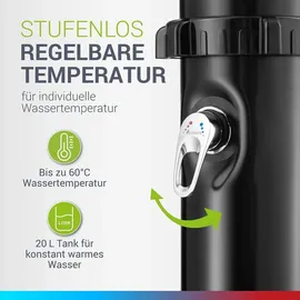 Juskys Solardusche Victoria schwarz 35 l