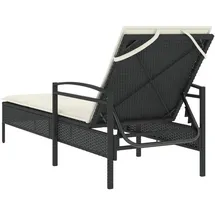 vidaXL Sonnenliege 63 x 200 x 81 cm Schwarz