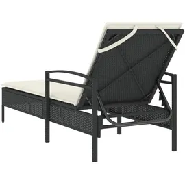 vidaXL Sonnenliege 63 x 200 x 81 cm Schwarz
