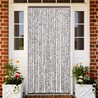 VidaXL Fliegenvorhang Braun und Beige 100x200 cm Chenille