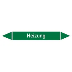 Rohrleitungskennzeichen Heizung - 270x37 mm Folie selbstklebend