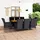 vidaXL Garten-Essgruppe 9-tlg. Dunkelgrau