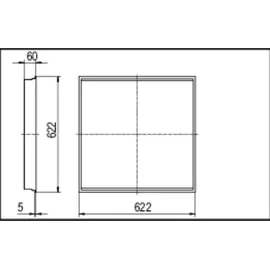 RIDI Homelight EBRE-LED Einbauleuchte 1 eckig silber
