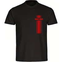 Multifanshop Herren T-Shirt - England - Streifen - Druck