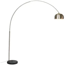 QAZQA Bogenleuchte 32 cm Verstellbar Schwarz
