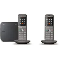 Gigaset CL660 Duo, Analoges/DECT-Telefon, Kabelloses Mobilteil, Freisprecheinrichtung, 400 Eintragungen, Anrufer-Identifikation, Grau