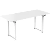 Pro-Tec Höhenverstellbarer Schreibtisch Kirkkonummi 180x80cm Weiß - Weiß