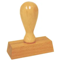 OTTO Office Textstempel aus Holz mit 3-5 Textzeilen braun, 6x7x2.5 cm