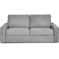 Konsimo 3-Sitzer MENTO Sofa 3 Personen, zeitloses Design, Dauerschlaf-Funktion mit Unterfederung und Matratze grau