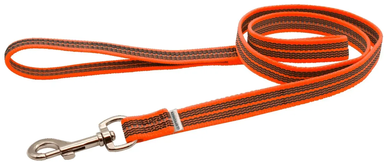 SPRENGER Gummierte Hundeleine mit Handschlaufe orange