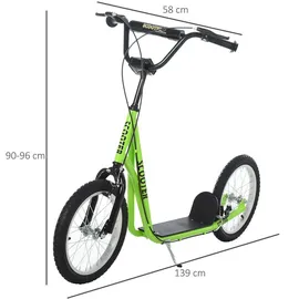 Homcom Kinderscooter Stahl, Aluminium, Gummi