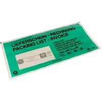 TransPak Dokumententaschen Maße 240x131mm 100% Papier grün