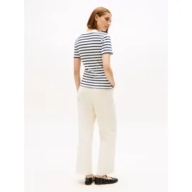 Tommy Hilfiger Slim Fit T-Shirt aus reiner Baumwolle, Weiss, XS