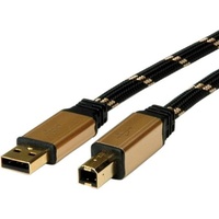 ROLINE GOLD USB 2.0 Kabel, Typ A-B 3,0m