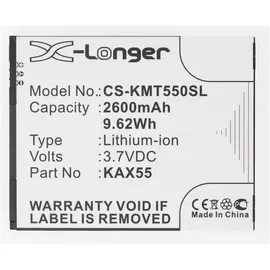 Cameron Sino Akku passend für Kazam Trooper X5.5, KAX55-BKBAK007752 3,7 Volt 2600mAh