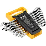 Vevor Schlüsselsatz 8-teilig Ratschenschlüsselsatz mit Organizer-Rack 8 mm bis 19 mm
