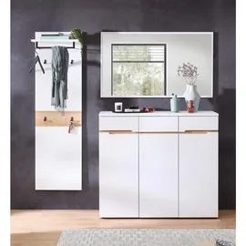 Innostyle Garderobenpaneel Memphis Weiß, Eiche Artisan Holzwerkstoff, 50x170x30 cm Aufhängemöglichkeit, Hutablage, Kleiderstange Garderobe, Garderobenpaneele, Garderobenpaneele