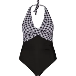 *NEU* MIDOYA SwimmiieTM - Dein stylischer Muster Badeanzug Schwarz kariert / XL - *NEU* SwimmiieTM Badeanzug - Schwarz kariert - XL