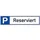 moedel - warnen-sichern-kennzeichnen Parkplatzschild Parkplatz reserviert 46 x 11 cm Weiß/Blau/Schwarz