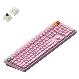 nuphy Node 100 kabellose Mechanische Tastatur High Profile, ANSI US, Bluetooth, 2.4GHz,USB-C, Light Pink, Brown Max