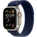 Apple Watch Ultra 2 GPS + Cellular 49 mm Titangehäuse natur, Trail Loop blau S/M