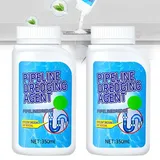 Toilettenreiniger Extrem Stark, 2025 Neu 350g Rohrreiniger Abflussreiniger WC Reiniger, Toilet Cleaner Kloreiniger Extra Stark Reinigungsmittel für Küche und Bad (2)