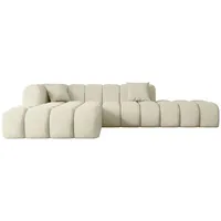 Altdecor Ecksofa, Creme, Kunststoff, 6-Sitzer, L-Form, Ottomane links, 309x190 cm, Wohnzimmer, Sofas & Couches, Wohnlandschaften, Ecksofas