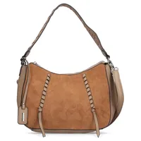 Rieker Umhängetasche Raqi/Kuka, Schulter Tasche Damen Tasche mit dekorativen Flechtdurchzügen beige|braun