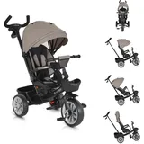 Byox Space 3 in 1 Dreirad Getränkehalter, Korb, Schiebegriff, EVA-Räder beige